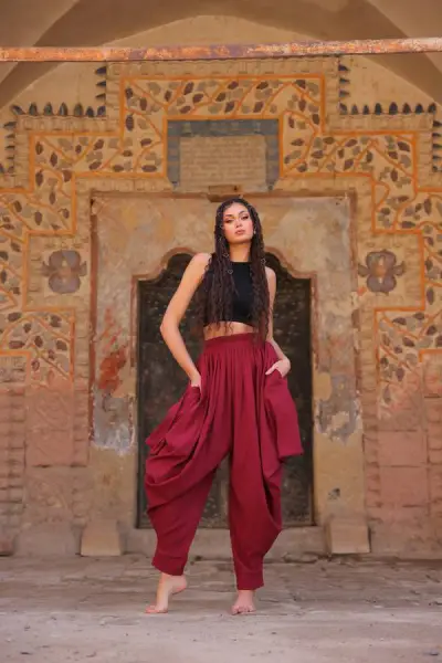 LORA SHALWAR (burgundy)