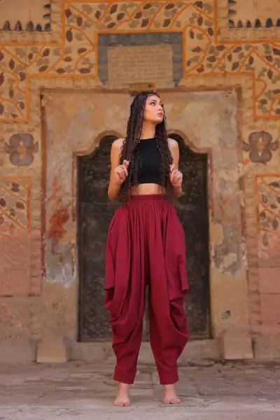 LORA SHALWAR (burgundy)