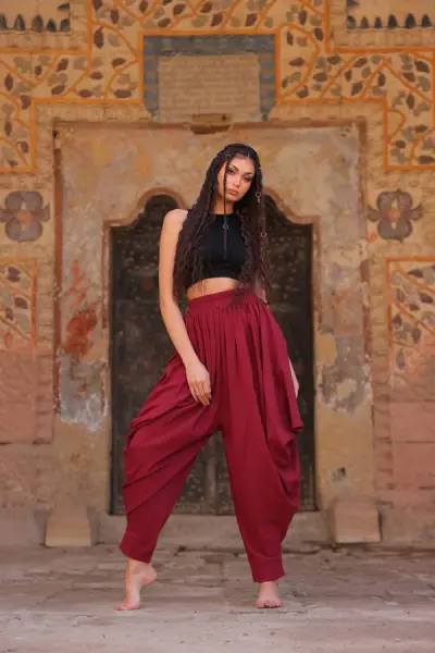 LORA SHALWAR (burgundy)