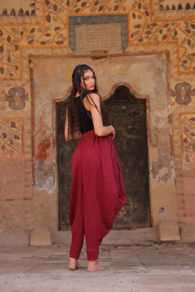 LORA SHALWAR (burgundy)